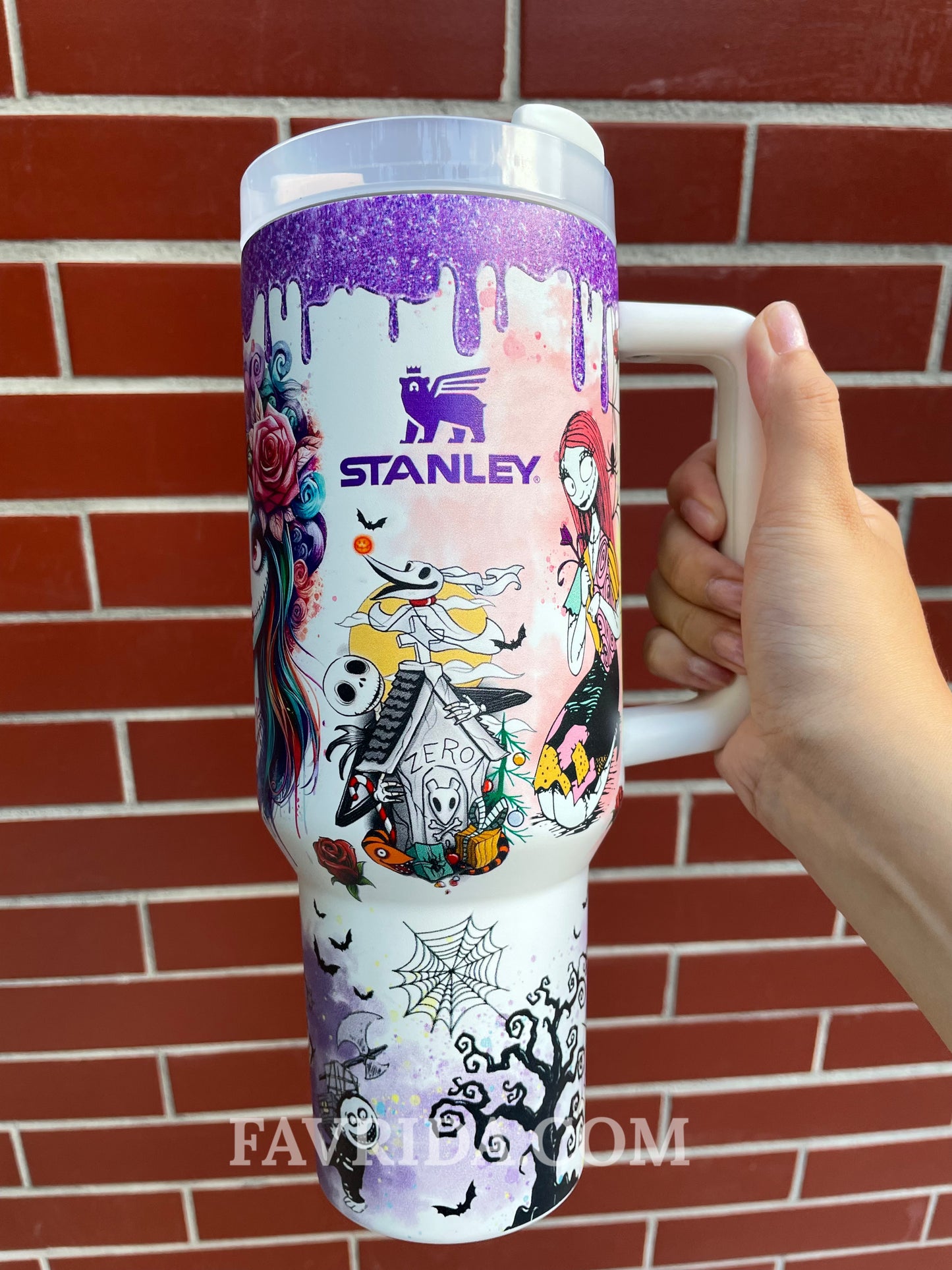 Sally & Jack Skellington Midnight Magic Glow-in-the-Dark 40 Oz Tumbler 🖤💀✨🎃 Limited Edition