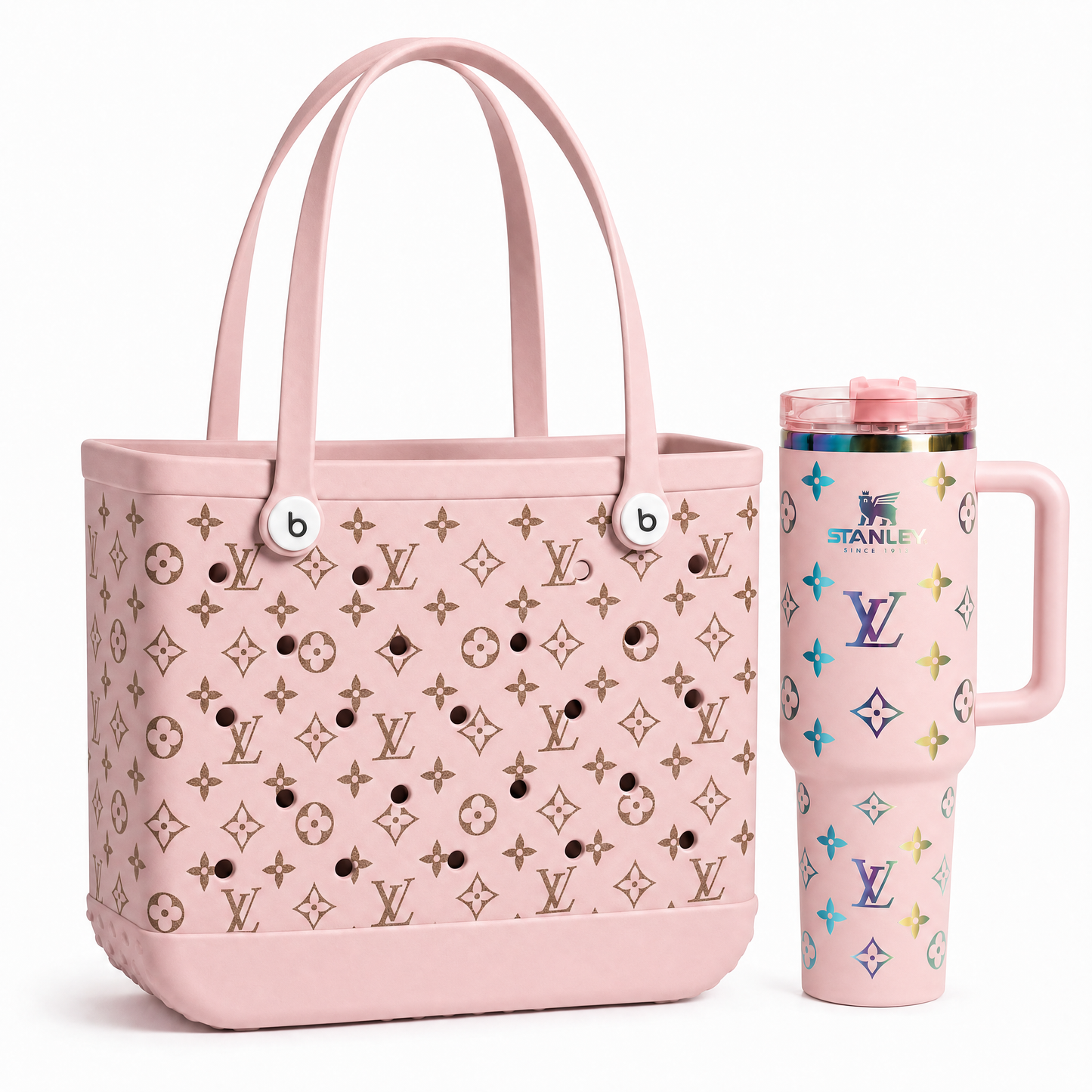 FAVRIDA Designer Cup Bag Set (Tote+40 OZ Tumbler)💎