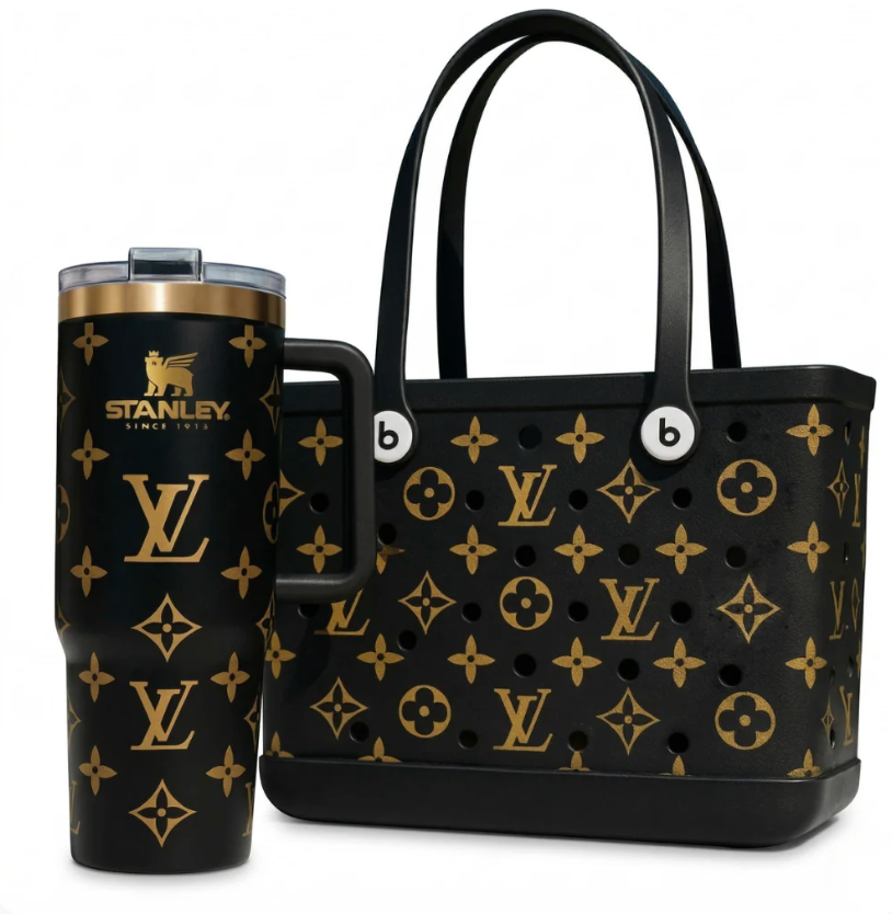 FAVRIDA Designer Cup Bag Set （Tote+40 OZ Tumbler）