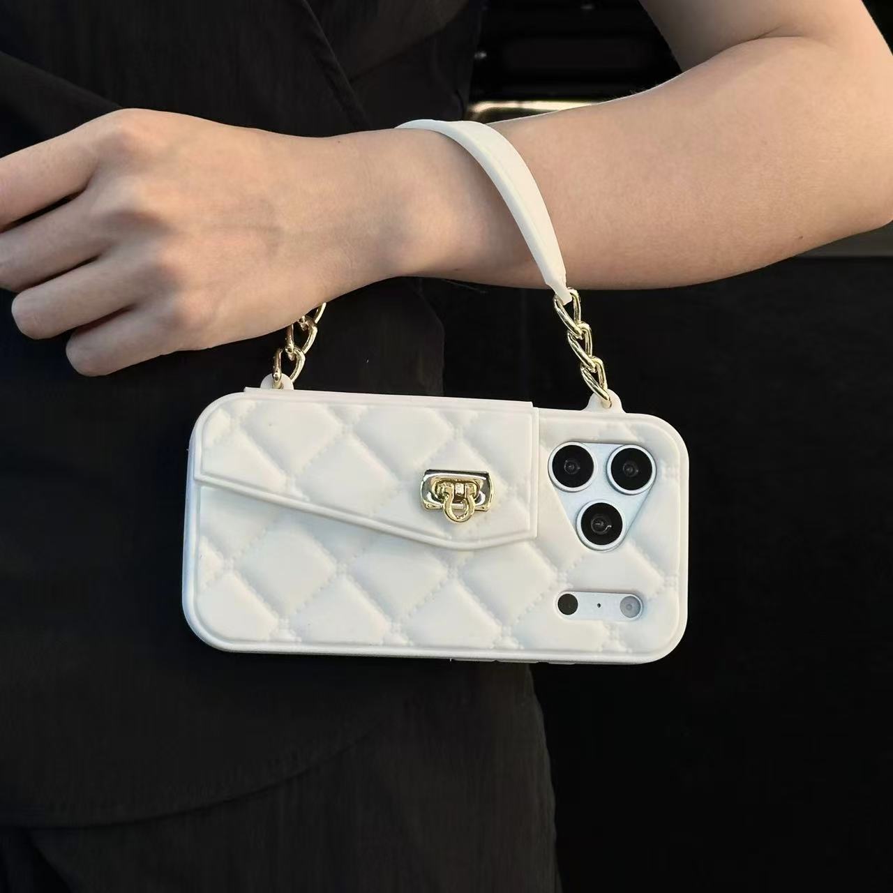 Luxe Quilted Wristlet Wallet Phone Case