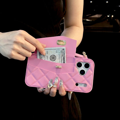 Luxe Quilted Wristlet Wallet Phone Case