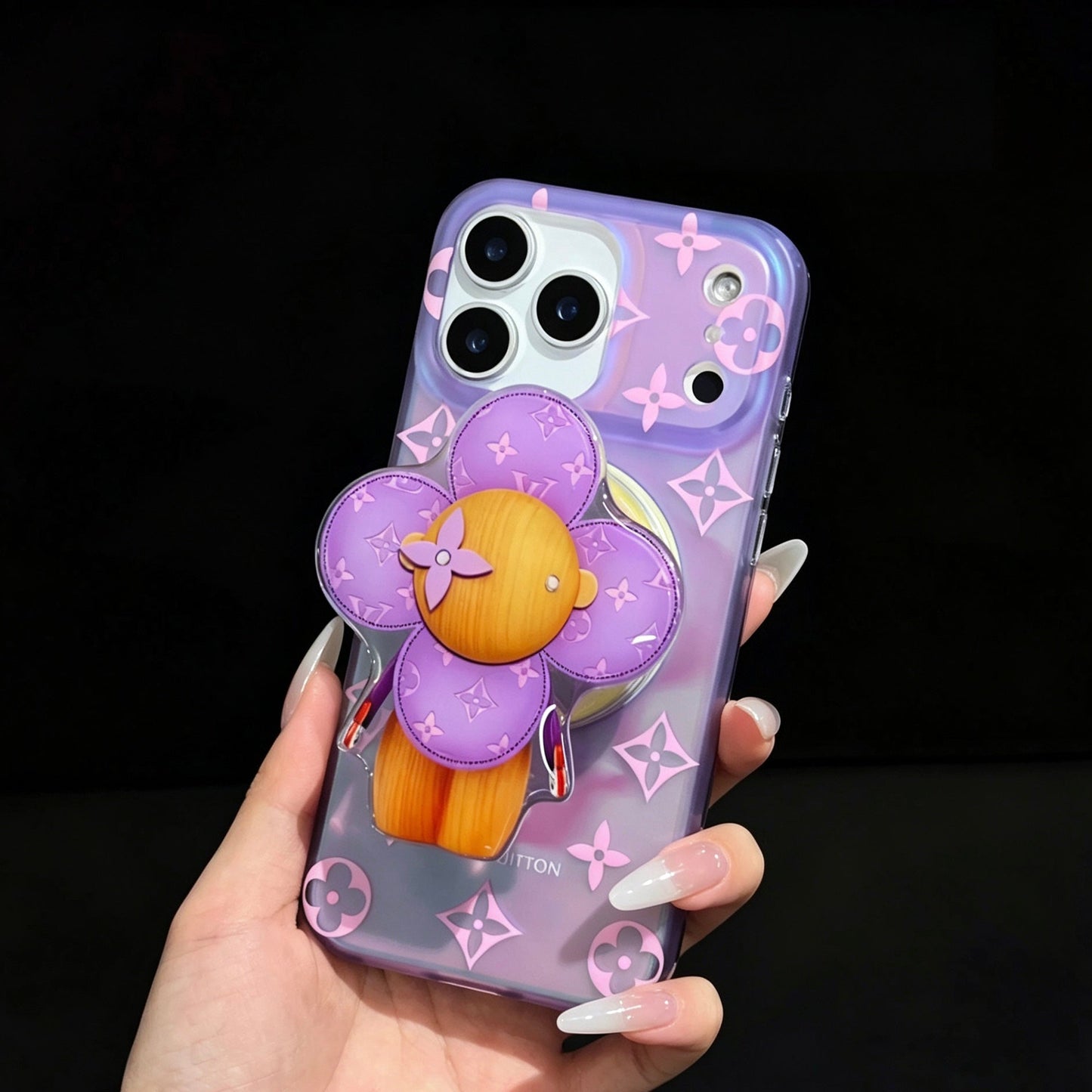 Ombre Floral MagSafe Grip Case