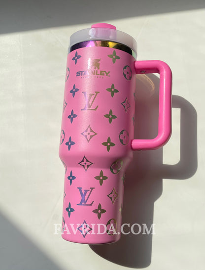 Designer Holographic 40 OZ Insulated Car Cup 🩷