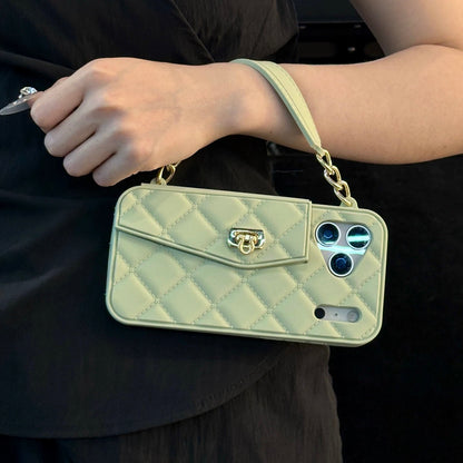 Luxe Quilted Wristlet Wallet Phone Case