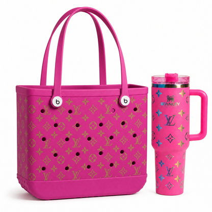 FAVRIDA Designer Cup Bag Set （Tote+40 OZ Tumbler）💎