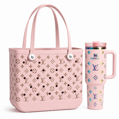 FAVRIDA Designer Cup Bag Set （Tote+40 OZ Tumbler）💎